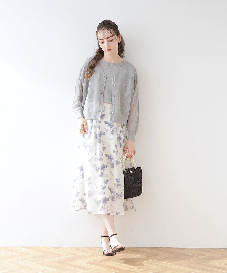 Couture broach「新色＆追加入荷【冷房対策・日焼け対策にも◎】LEVITA／ダブルパール調釦ドロップカーディガン」|カーディガン|