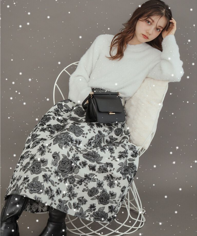Couture broach「【きらきら感でオトナ可愛い】スパンコールフェザー前後2WAYニット」|ニット・セーター|