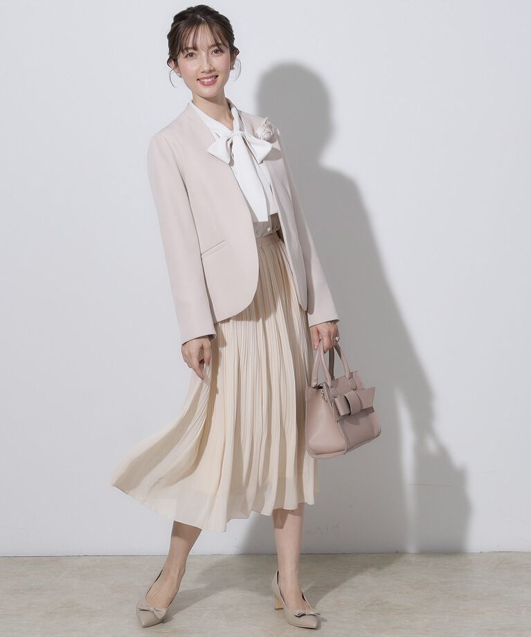 Couture broach「【セレモニーシーン/お仕事にも】ランダムプリーツスカート」|スカート|