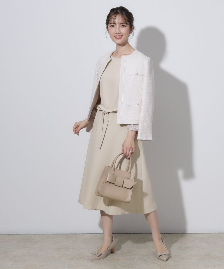 Couture broach「【セレモニーシーン・おでかけにも】袖レースAラインワンピース」|ワンピース|