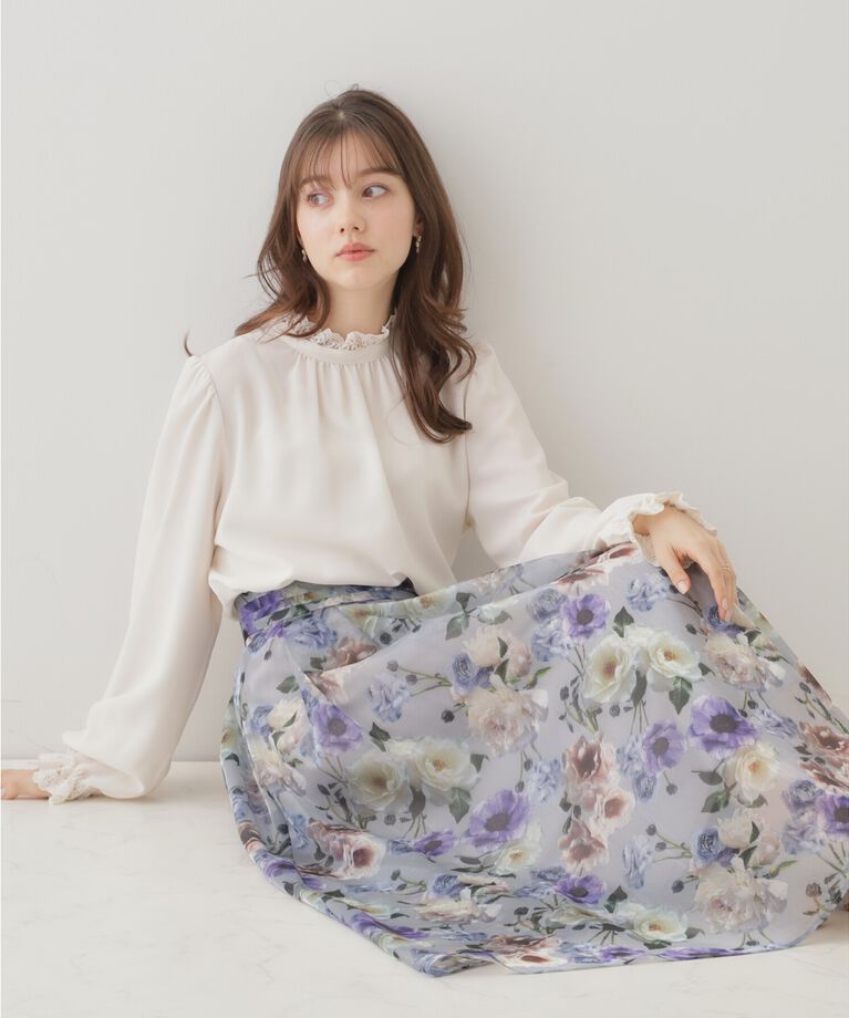 Couture broach「【ほろ甘・大人カワイイ】エンブロレース2WAYブラウス」|シャツ・ブラウス|