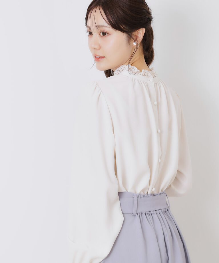 Couture broach「【ほろ甘・大人カワイイ】エンブロレース2WAYブラウス」|シャツ・ブラウス|