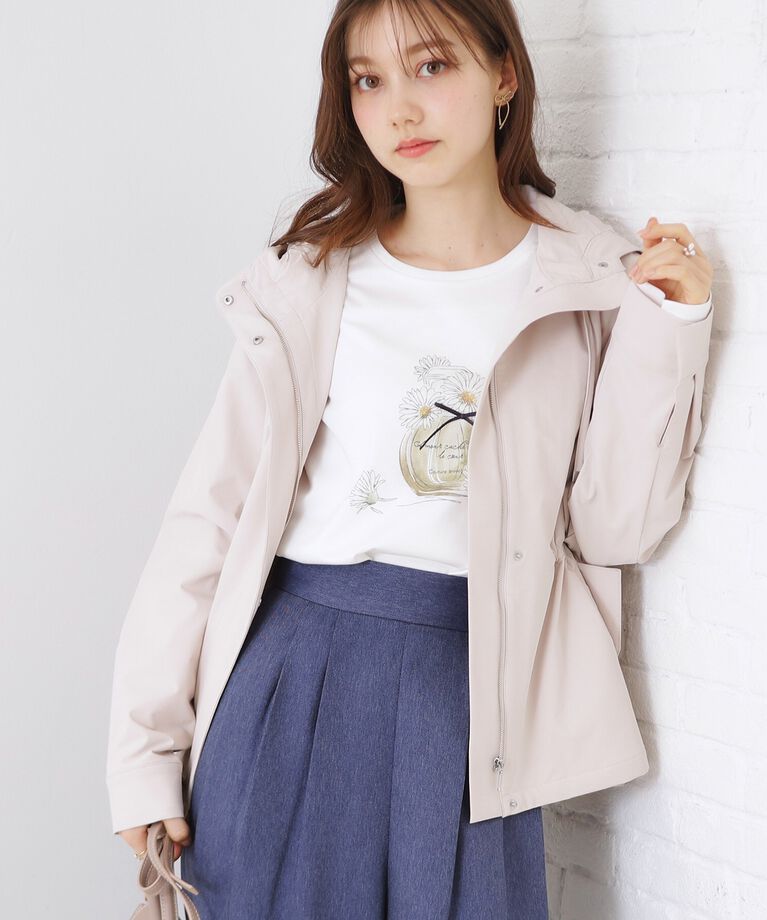 Couture broach「【UVカット・接触冷感・洗える】デイジーパルファムロンT」|Tシャツ・カットソー|