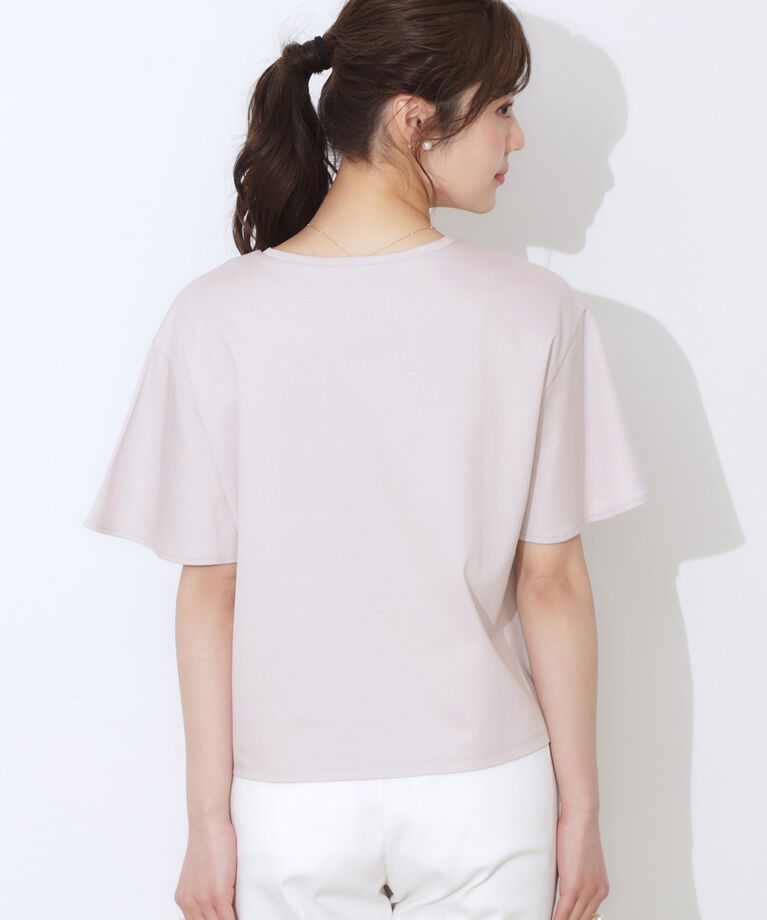 Couture broach「【マシンウォッシャブル・接触冷感・UV機能】60リボンロゴプリント フレアーT」|Tシャツ・カットソー|