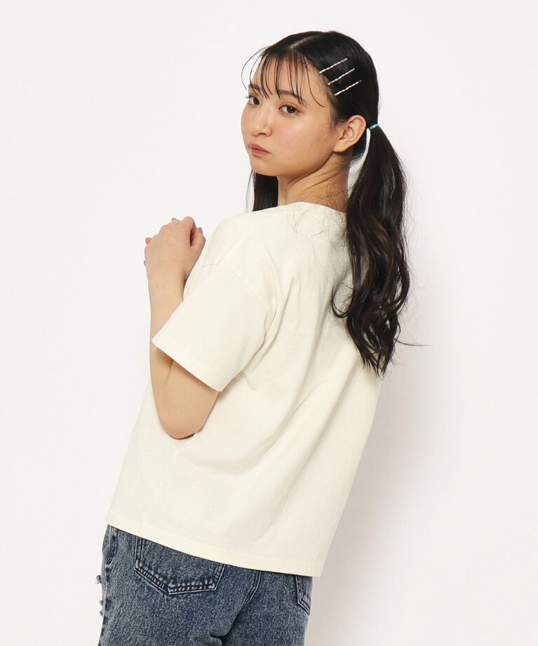 PINK-latte「【130cmあり】チェリーロゴTシャツ」|Tシャツ・カットソー|