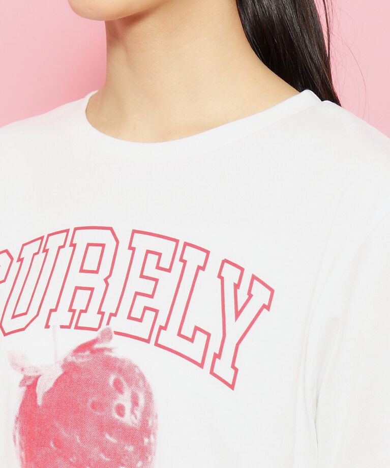 PINK-latte「【接触冷感】フルーツTシャツ」|Tシャツ・カットソー|