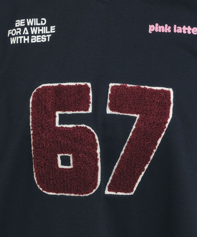 PINK-latte「衿付きユニフォームロングTシャツ」|Tシャツ・カットソー|