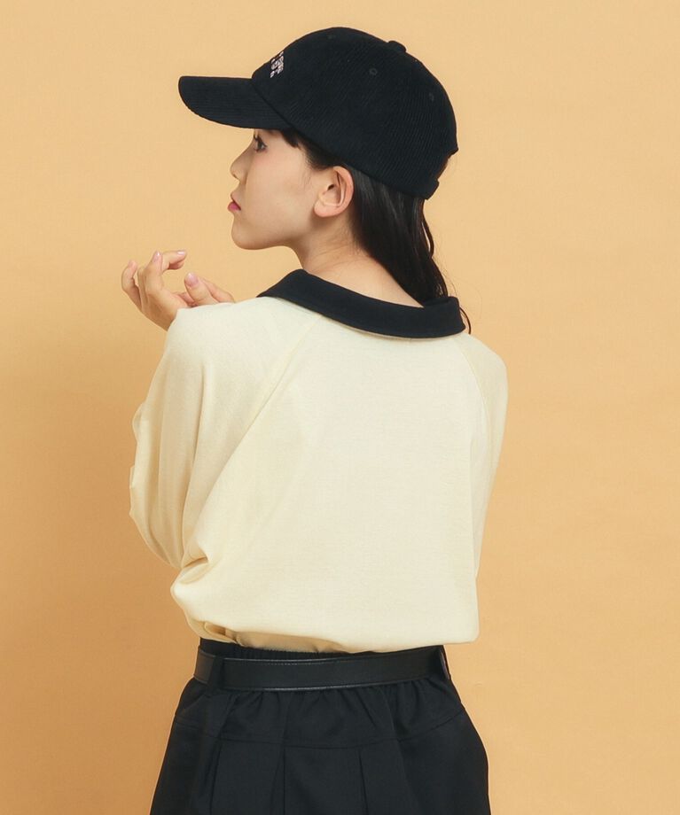 PINK-latte「衿付きユニフォームロングTシャツ」|Tシャツ・カットソー|
