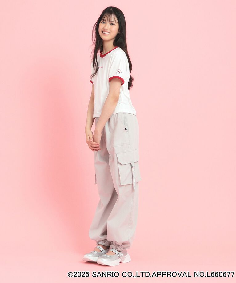 PINK-latte「【サンリオキャラクターズコラボ】リンガーTシャツ」|Tシャツ・カットソー|