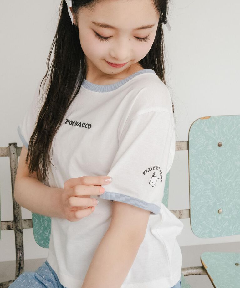 PINK-latte「【サンリオキャラクターズコラボ】リンガーTシャツ」|Tシャツ・カットソー|
