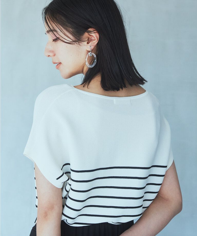 THE SHOP TK「【UVケア/アンチピリング/さらさら/洗える/WEB限定有】美人フレンチニット」|ニット・セーター|ｵﾌﾎﾜｲﾄ(303)