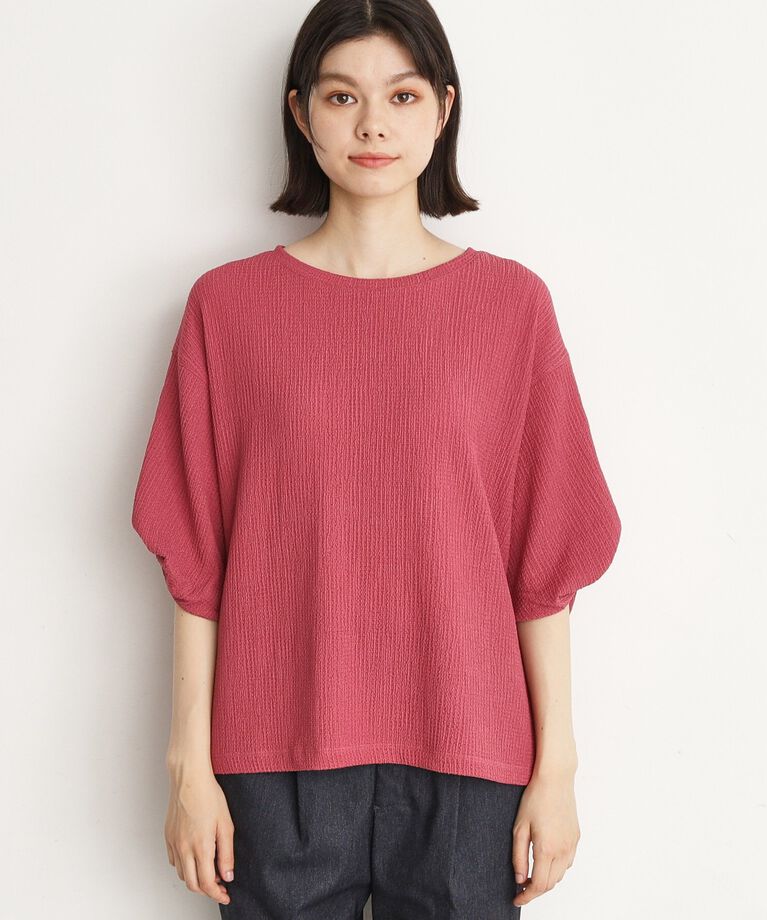 THE SHOP TK「【二の腕カバー/カラーを追加し再登場】ぽこぽこ袖プルオーバー/洗濯機OK」|Tシャツ・カットソー|