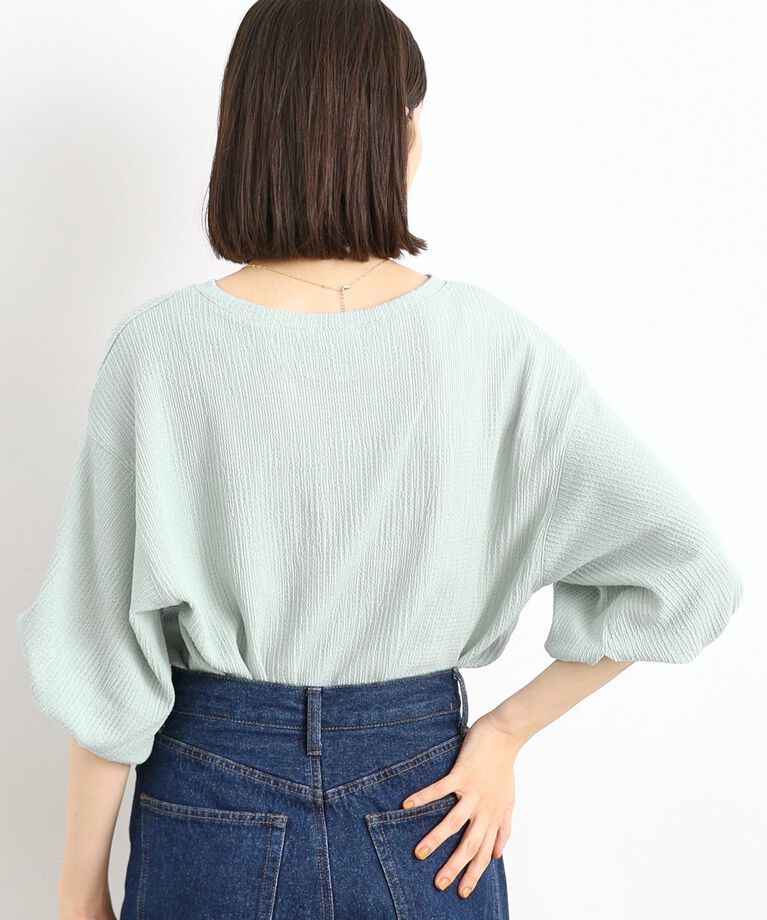 THE SHOP TK「【二の腕カバー/カラーを追加し再登場】ぽこぽこ袖プルオーバー/洗濯機OK」|Tシャツ・カットソー|