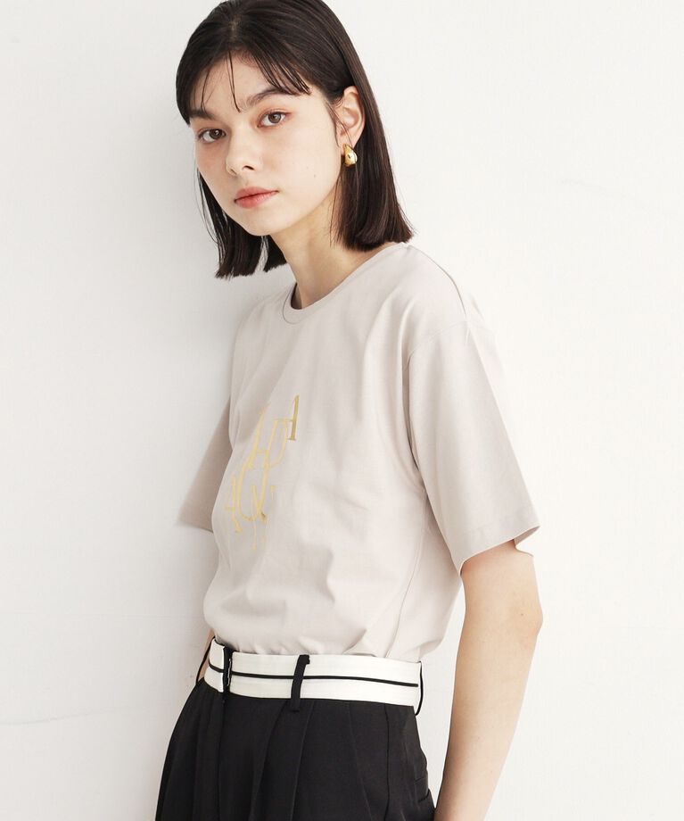 THE SHOP TK「箔プリントロゴTシャツ【洗える】」|Tシャツ・カットソー|