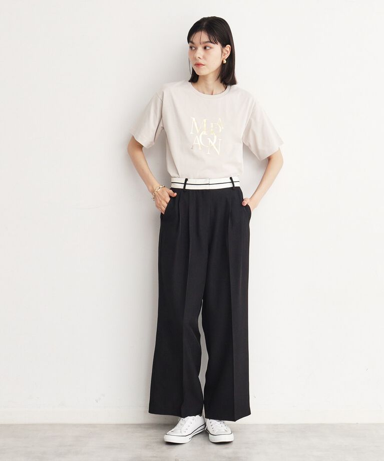 THE SHOP TK「箔プリントロゴTシャツ【洗える】」|Tシャツ・カットソー|