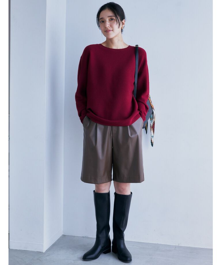THE SHOP TK「【＠BAILA掲載】合皮ハーフパンツ」|その他|