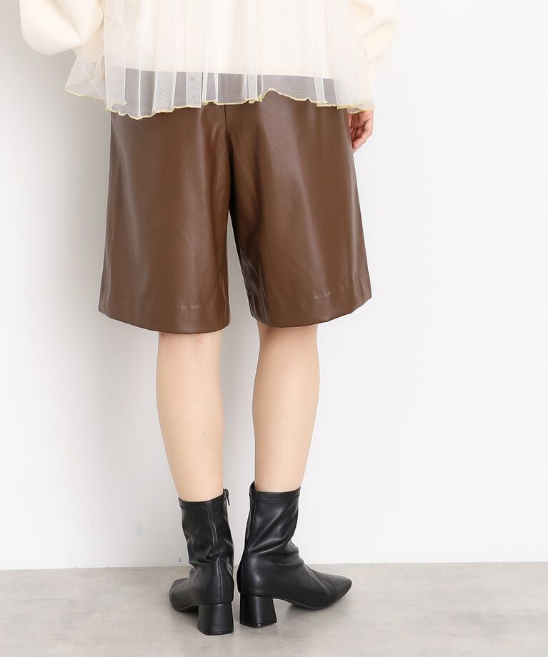 THE SHOP TK「【＠BAILA掲載】合皮ハーフパンツ」|その他|