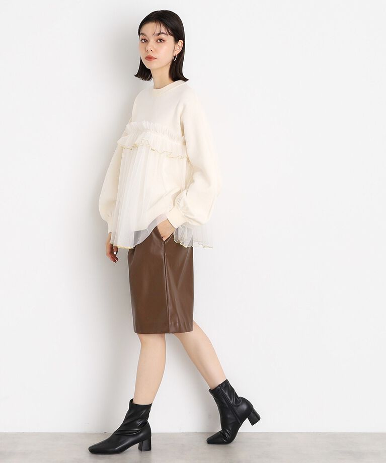 THE SHOP TK「【＠BAILA掲載】合皮ハーフパンツ」|その他|