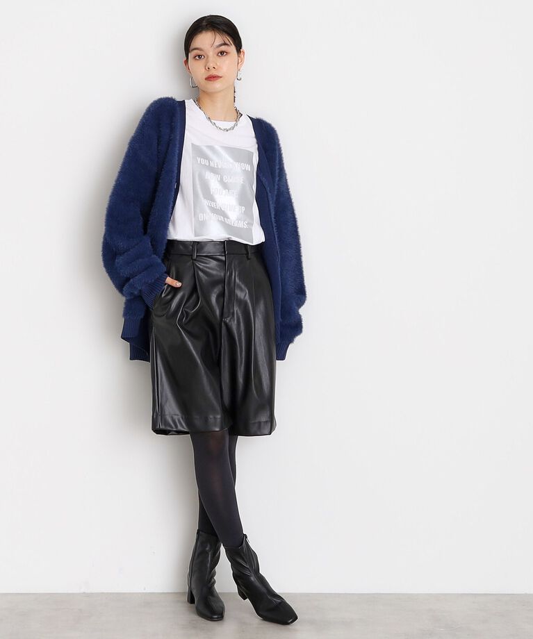 THE SHOP TK「【＠BAILA掲載】合皮ハーフパンツ」|その他|