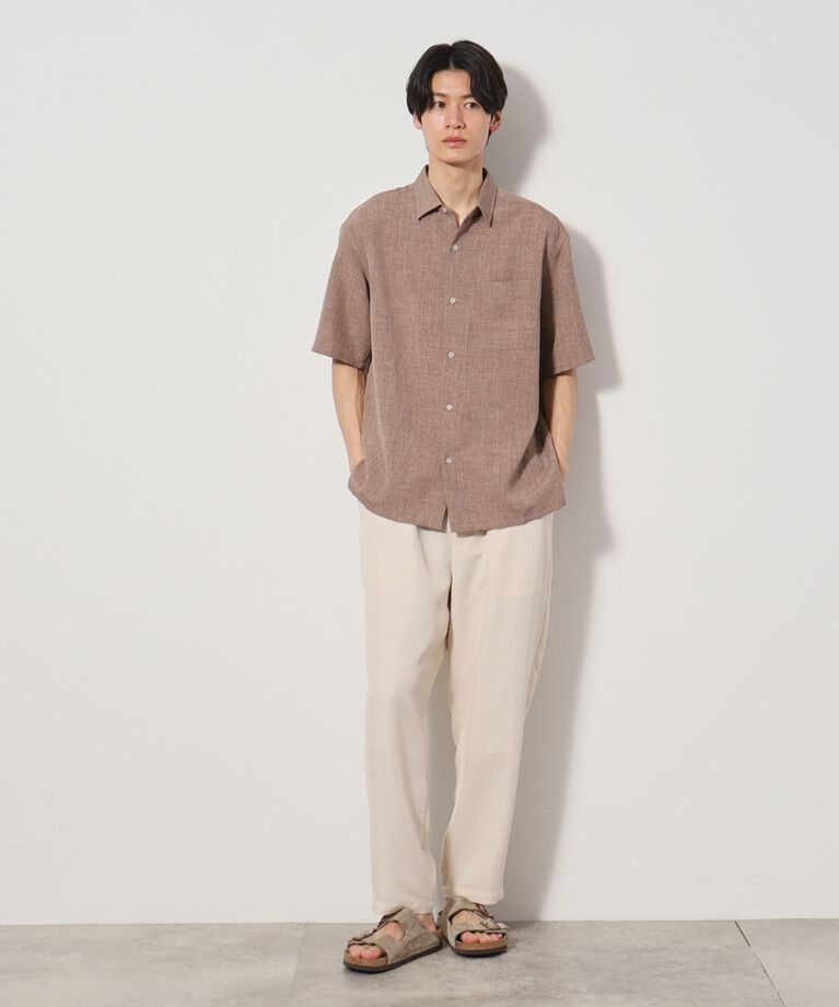 THE SHOP TK「リネンライク半袖シャツ セットアップ可」|シャツ・ブラウス|