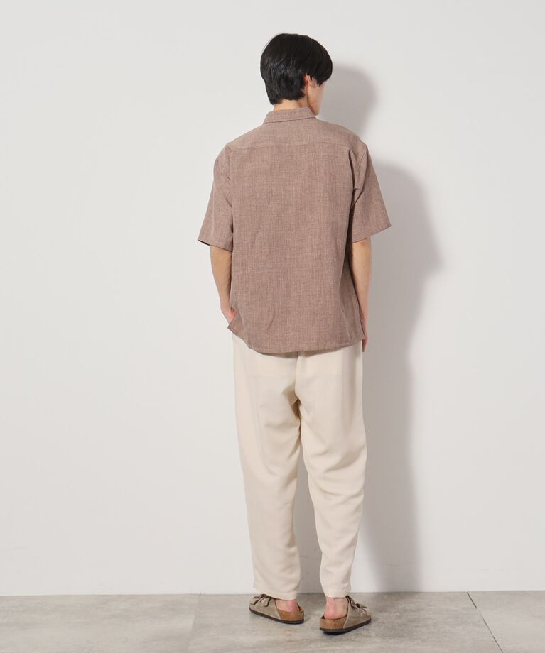 THE SHOP TK「リネンライク半袖シャツ セットアップ可」|シャツ・ブラウス|