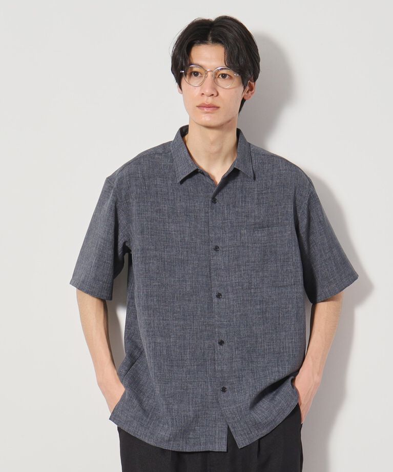 THE SHOP TK「リネンライク半袖シャツ セットアップ可」|シャツ・ブラウス|