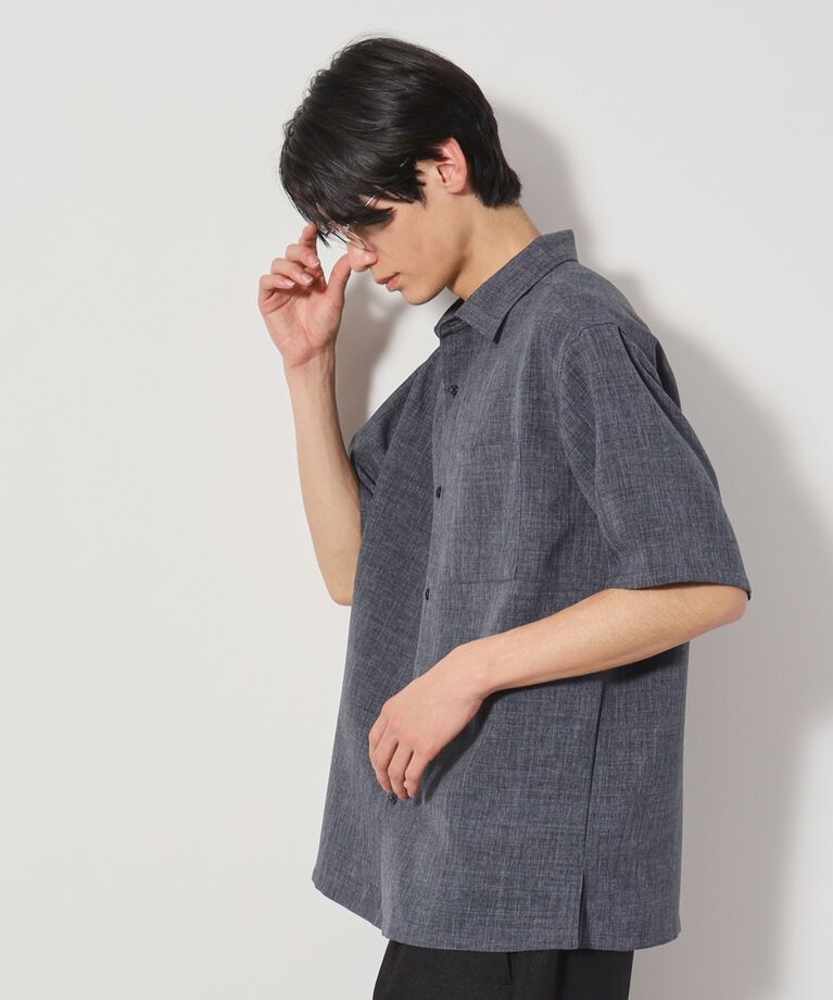 THE SHOP TK「リネンライク半袖シャツ セットアップ可」|シャツ・ブラウス|