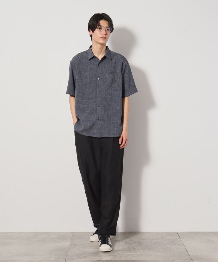 THE SHOP TK「リネンライク半袖シャツ セットアップ可」|シャツ・ブラウス|