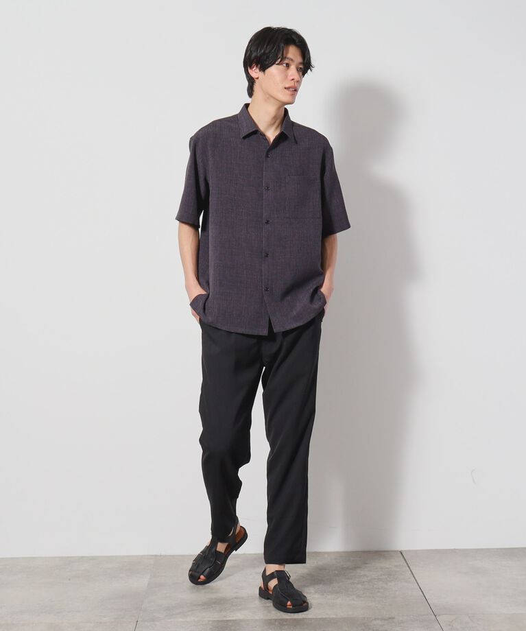 THE SHOP TK「リネンライク半袖シャツ セットアップ可」|シャツ・ブラウス|