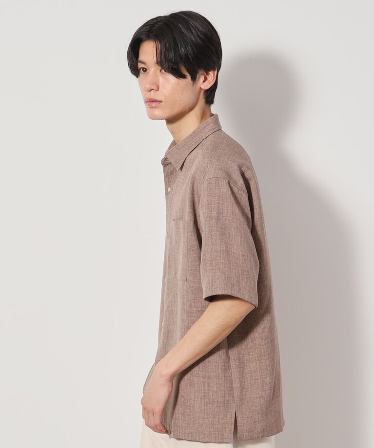 THE SHOP TK「リネンライク半袖シャツ セットアップ可」|シャツ・ブラウス|