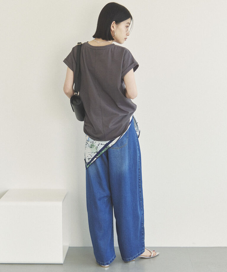 Doux archives「ソフトデニムワイドタックパンツ」|チノ|