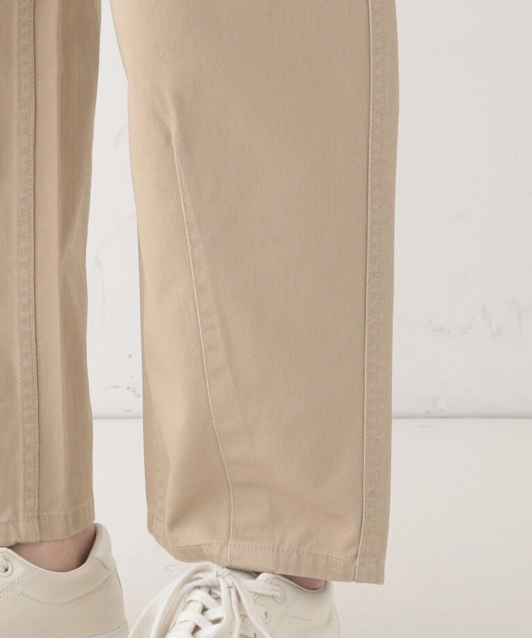 SHOO･LA･RUE「【洗える/S-LL】脚のラインを拾いにくい 綿ツイルカーブパンツ」|その他|