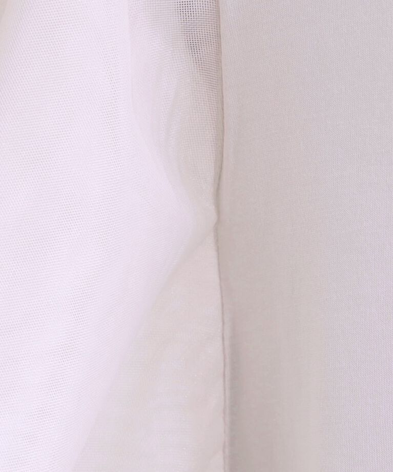 SHOO･LA･RUE「【S-LL/ひんやり】大人フェミニンに お袖チュール フリルトップス」|Tシャツ・カットソー|