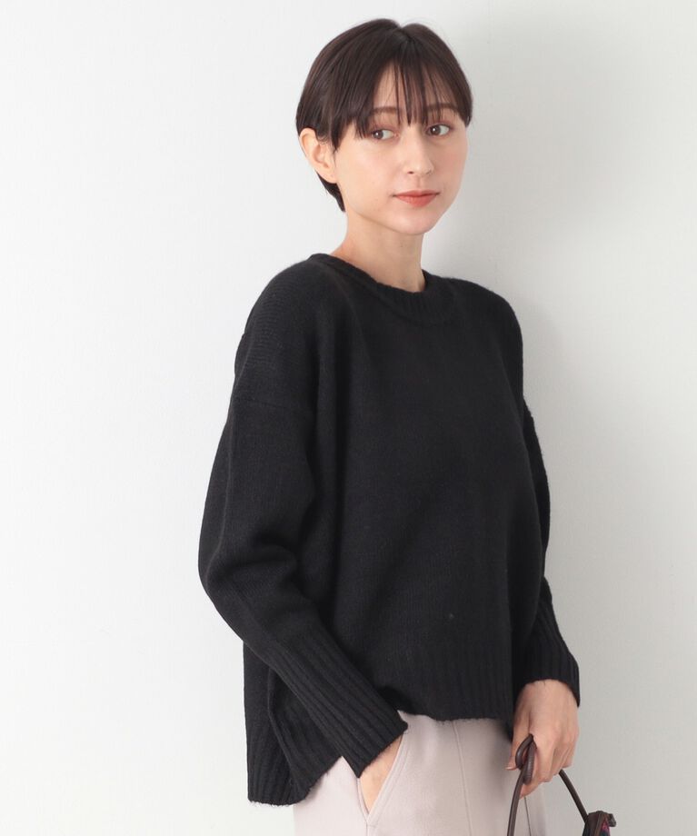 Dessin「【洗える】ショート丈ワイドクルーネックニット（XS～L）」|ニット・セーター|