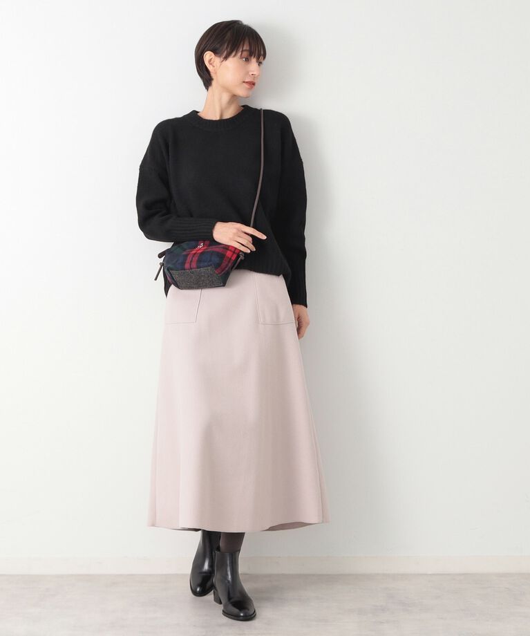 Dessin「【洗える】ショート丈ワイドクルーネックニット（XS～L）」|ニット・セーター|
