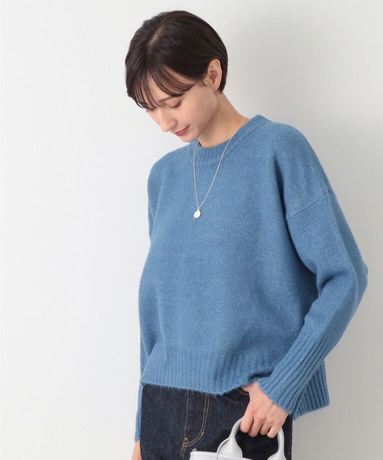 Dessin「【洗える】ショート丈ワイドクルーネックニット（XS～L）」|ニット・セーター|