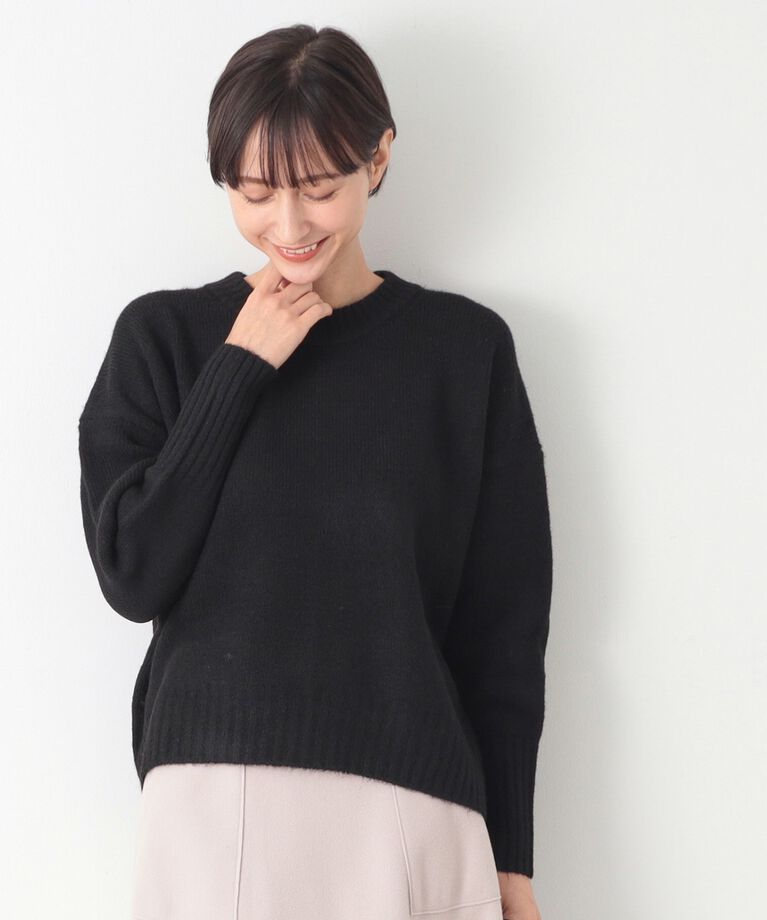 Dessin「【洗える】ショート丈ワイドクルーネックニット（XS～L）」|ニット・セーター|
