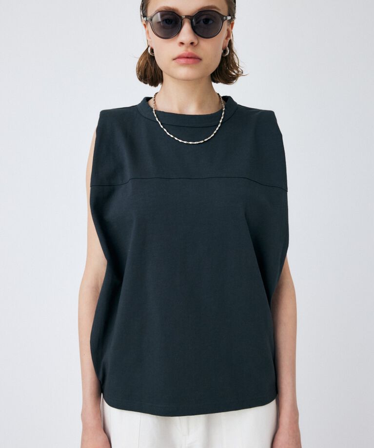 MOUSSY「PADDED SHOULDER タンクトップ」|タンクトップ|L/BLK1