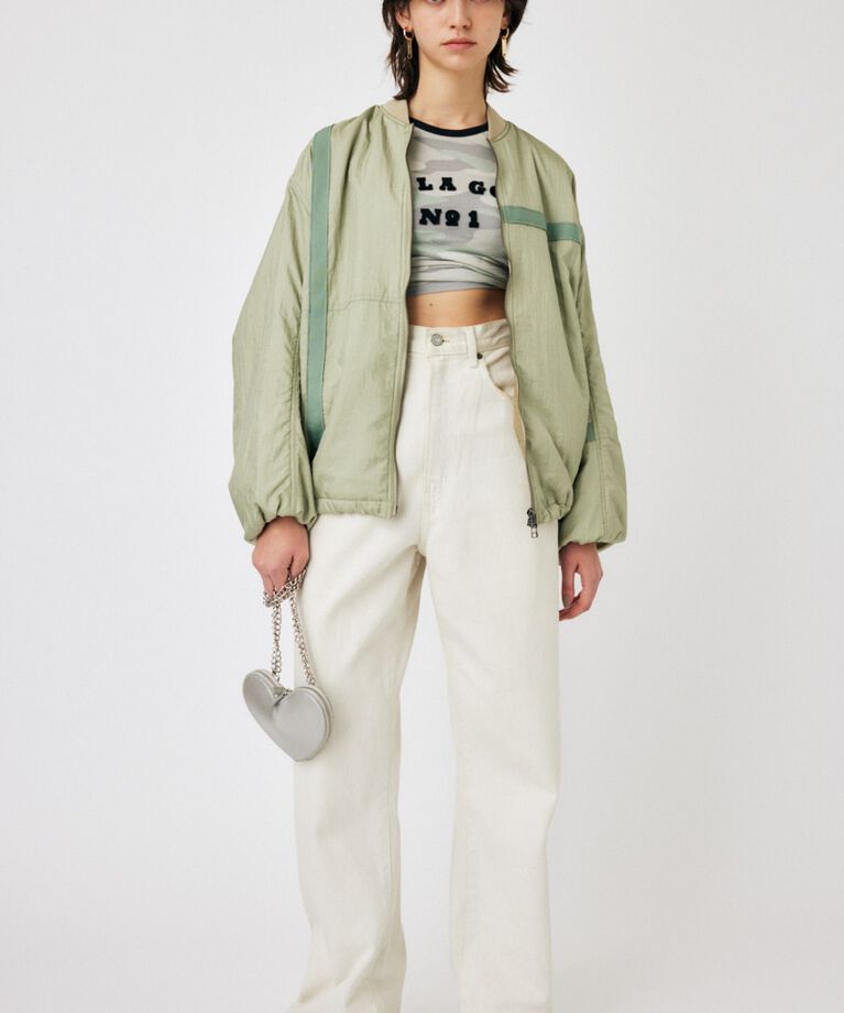 MOUSSY「BOMBER LIGHT ジャケット」|ブルゾン・スタジャン|L/KHA1
