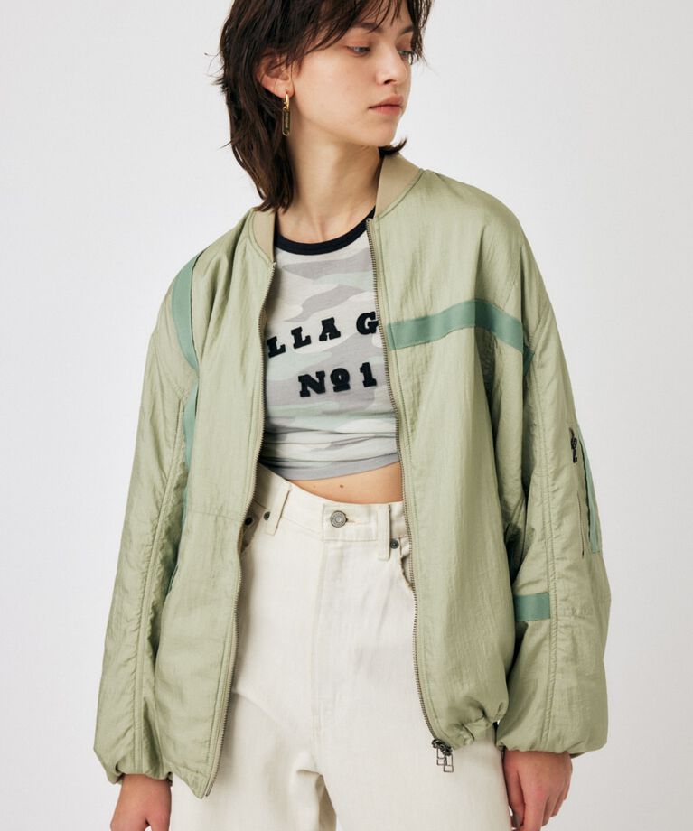 MOUSSY「BOMBER LIGHT ジャケット」|ブルゾン・スタジャン|