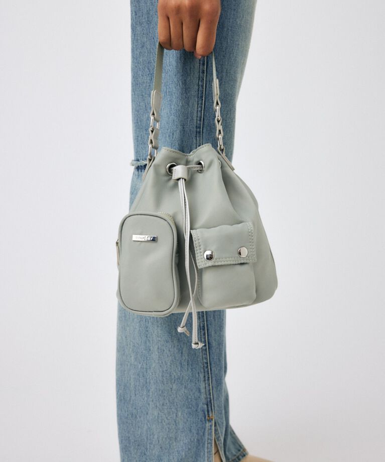 MOUSSY「LOGO STRAP BUCKET バッグ」|その他|L/GRY1