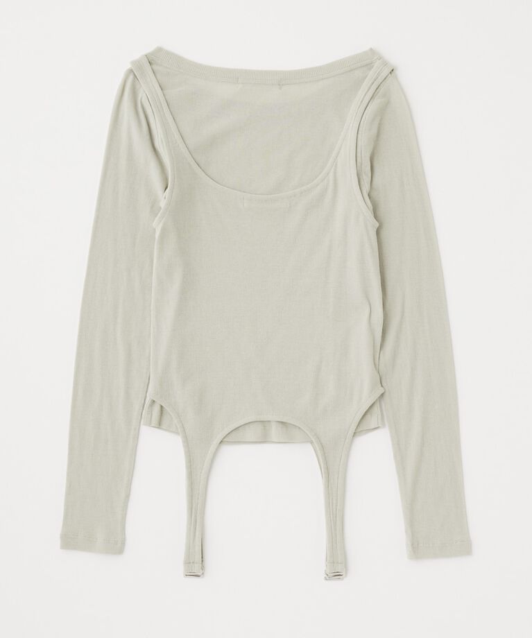 MOUSSY「LAYERED GARTER トップス」|Tシャツ・カットソー|