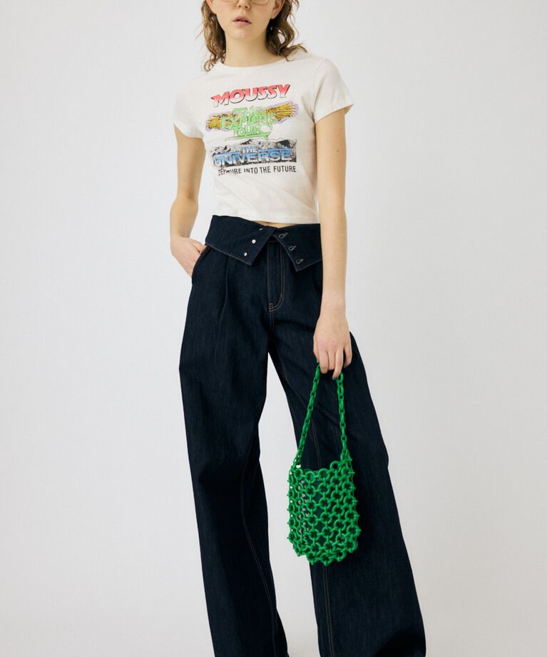 MOUSSY「CORSET DESIGN BAGGY」|デニム|
