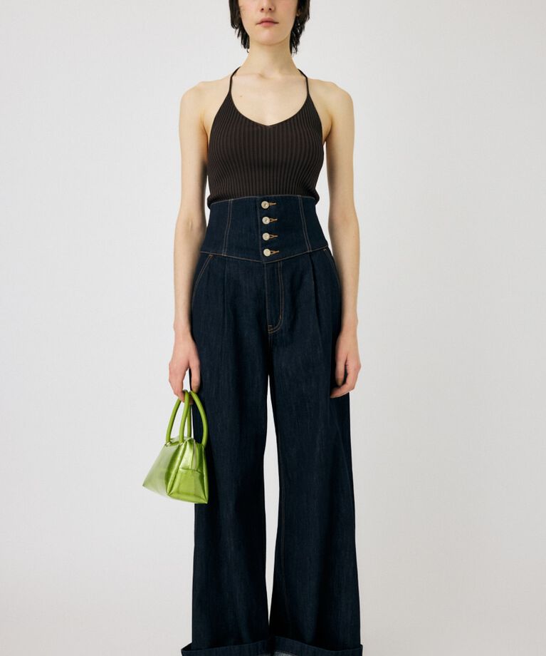 MOUSSY「CORSET DESIGN BAGGY」|デニム|