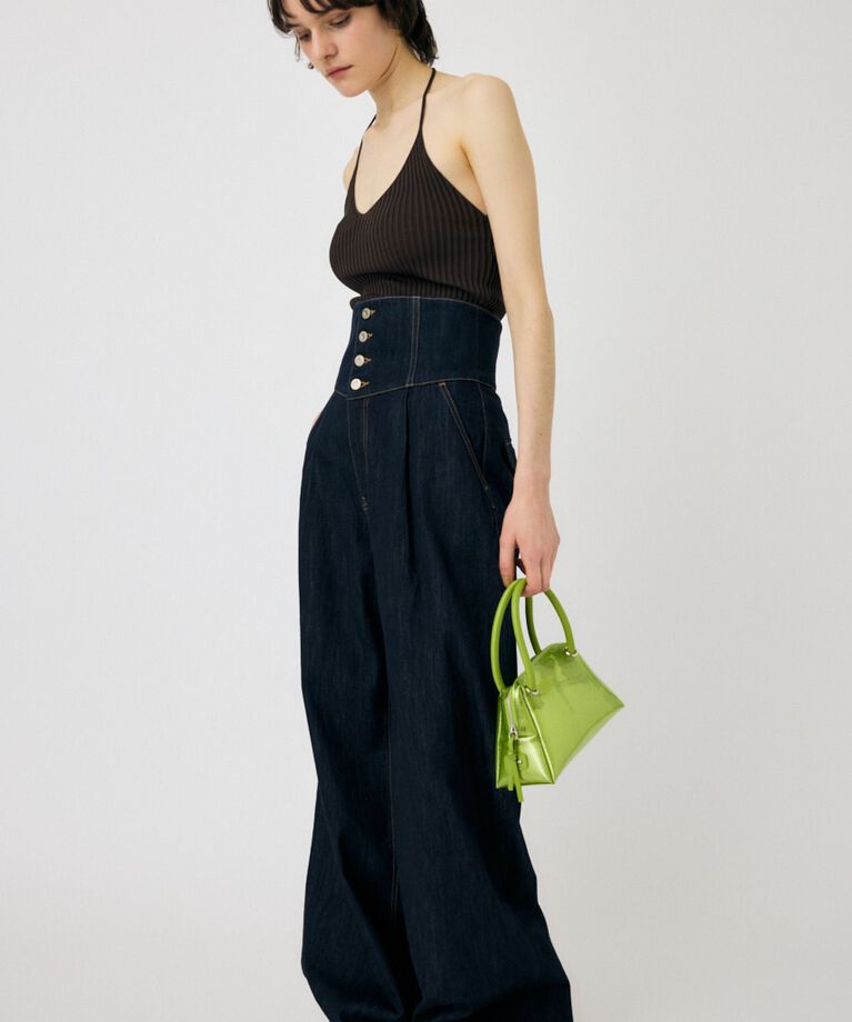 MOUSSY「CORSET DESIGN BAGGY」|デニム|