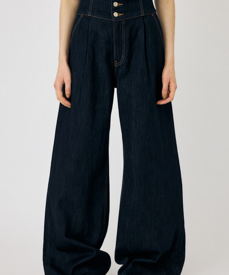 MOUSSY「CORSET DESIGN BAGGY」|デニム|