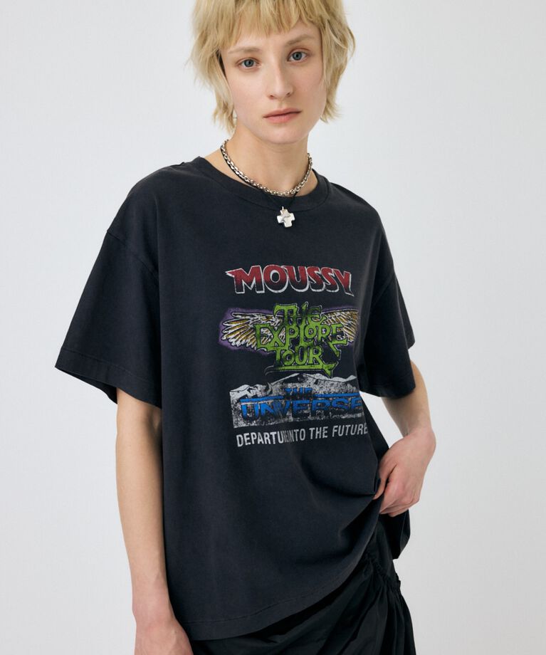 MOUSSY「MOUSSY TOUR 24 Tシャツ」|Tシャツ・カットソー|BLK
