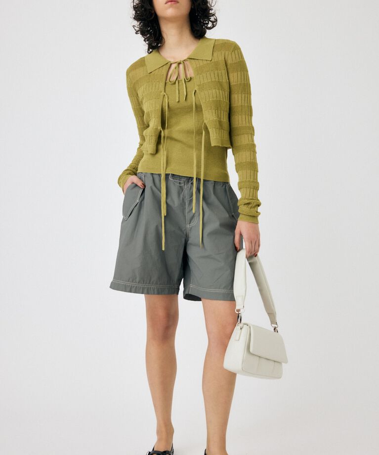 MOUSSY「KNIT キャミ & RIBBON シャツセット」|シャツ・ブラウス|