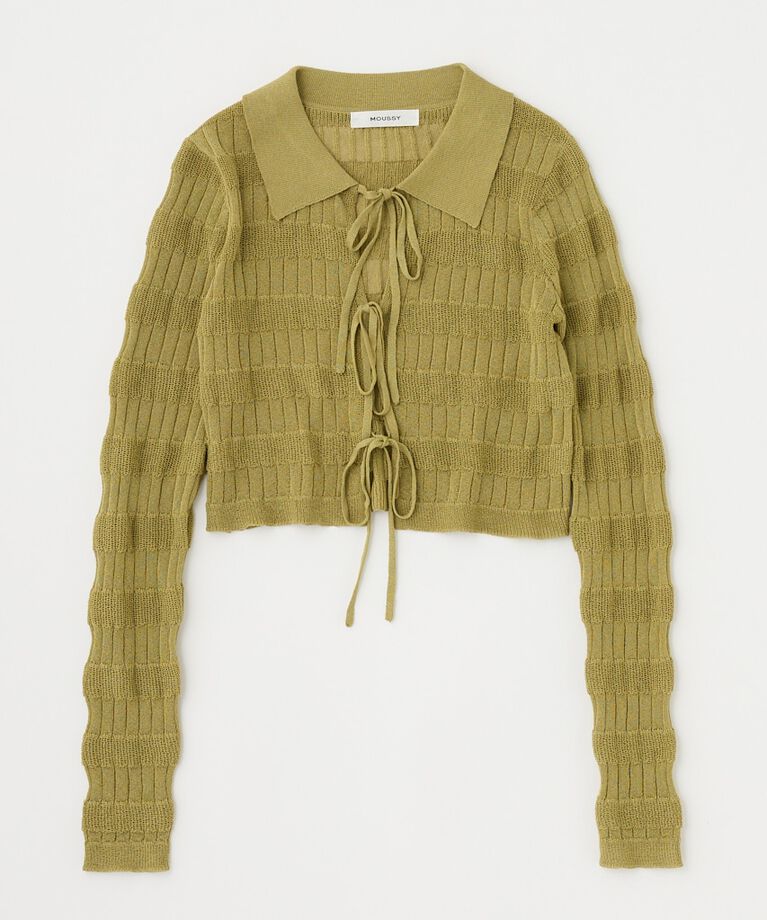 MOUSSY「KNIT キャミ & RIBBON シャツセット」|シャツ・ブラウス|