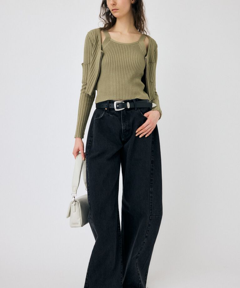 MOUSSY「REMAKE WIDE STRAIGHT」|デニム|